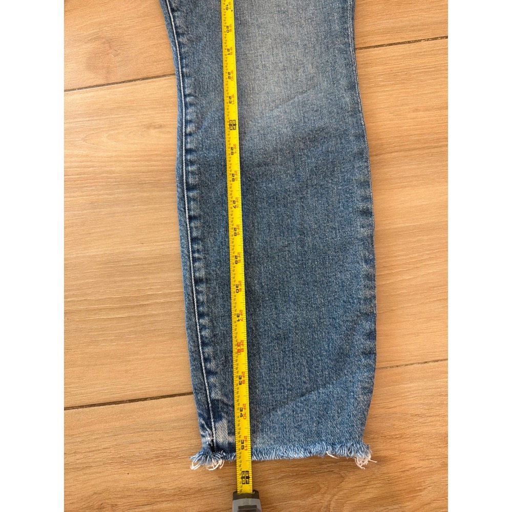Mother The Stunner Ankle Fray Jeans Crate Digger Blue High Rise Skinny Size 29 - Picture 6 of 8